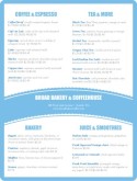 Diner Coffee House Menu