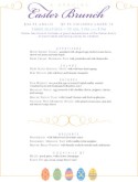 Easter Eggs Brunch Menu