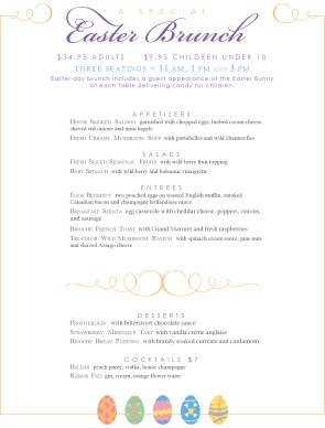 Customize Easter Eggs Brunch Menu