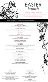 Easter Sunday Brunch Menu Long