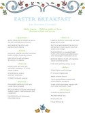 Pastel Easter Brunch Menu