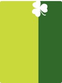 White Shamrock on Two Toned Green