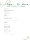 St. Patrick's Day Emerald Green Tasting Menu