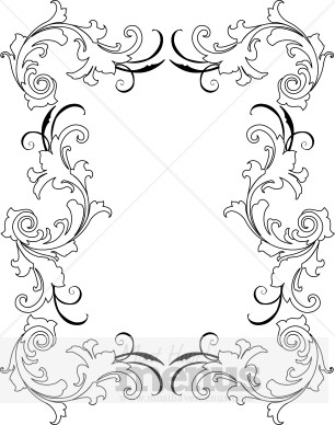 fancy restaurant menu borders