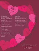 Paper Hearts Valentine's Day Menu