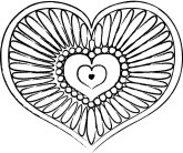 Decorative Petal Heart