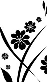 Black Floral Silhouette Accent