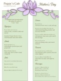 Mothers Day Flower Menu