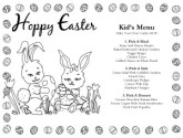 Kid's Easter Bunnies Menu
