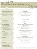 Garlic Bistro French Menu