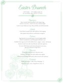 Cottage Flowers Easter Menu