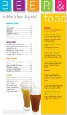Color Blocks Pub Food Menu Long
