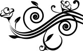 Art Deco Floral Spiral Accent