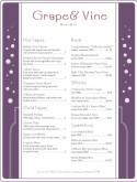 Purple Bottle Wine Bar Menu