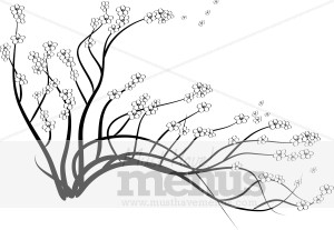 Cherry Blossoms Silhouette | Floral Accents