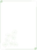 Green Lines and Daisies Menu Border