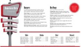 Diner Burger Menu Long