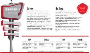 Customize Diner Burger Menu Long