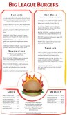 Flame Burger Menu Long