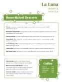 Green Casual Dessert Menu
