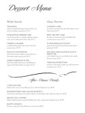Spoon Dessert Menu