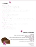 Restaurant Dessert Menu