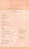 Mother's Day Flowers Menu Long