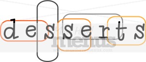 Line Art Dessert Label
