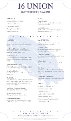 Customize Real Seafood Menu