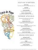 Cinco de Mayo Restaurant Menu