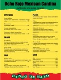 Cinco de Mayo Mexican Menu