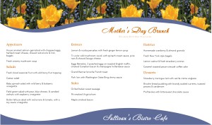Customize Mother's Day May Menu Long