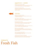 Upscale Seafood Restaurant Daily Special Menu