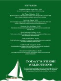 Fish House Restaurant Daily Special Menu