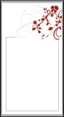 Narrow Black with Red Vintage Floral Long