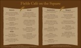 Cafe Bistro Menu Long