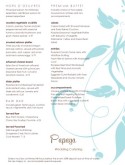 Wedding Reception Catering Menu