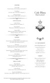 Chandelier Fine Dining Menu Long