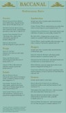 Italian Cafe Menu Long