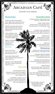 Customize Tropical Cafe Menu