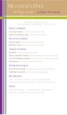 Mothers Day Ribbon Menu