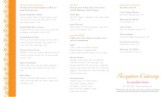 Catered Wedding Lunch Menu