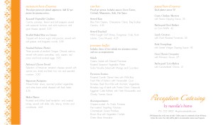 Customize Catered Wedding Lunch Menu