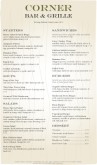 Country Cafe Menu Long