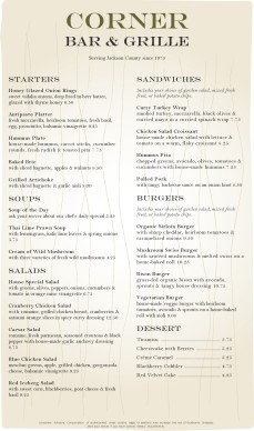 Customize Country Cafe Menu Long