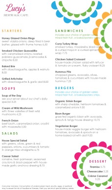 Customize Sidewalk Cafe Menu Long