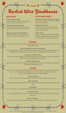 Customize Steakhouse Menu Long