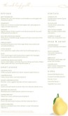 Fruit Fine Dining Menu Long