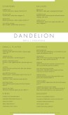 British Restaurant Menu Long