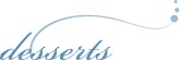 Blue Script Desserts with Curl